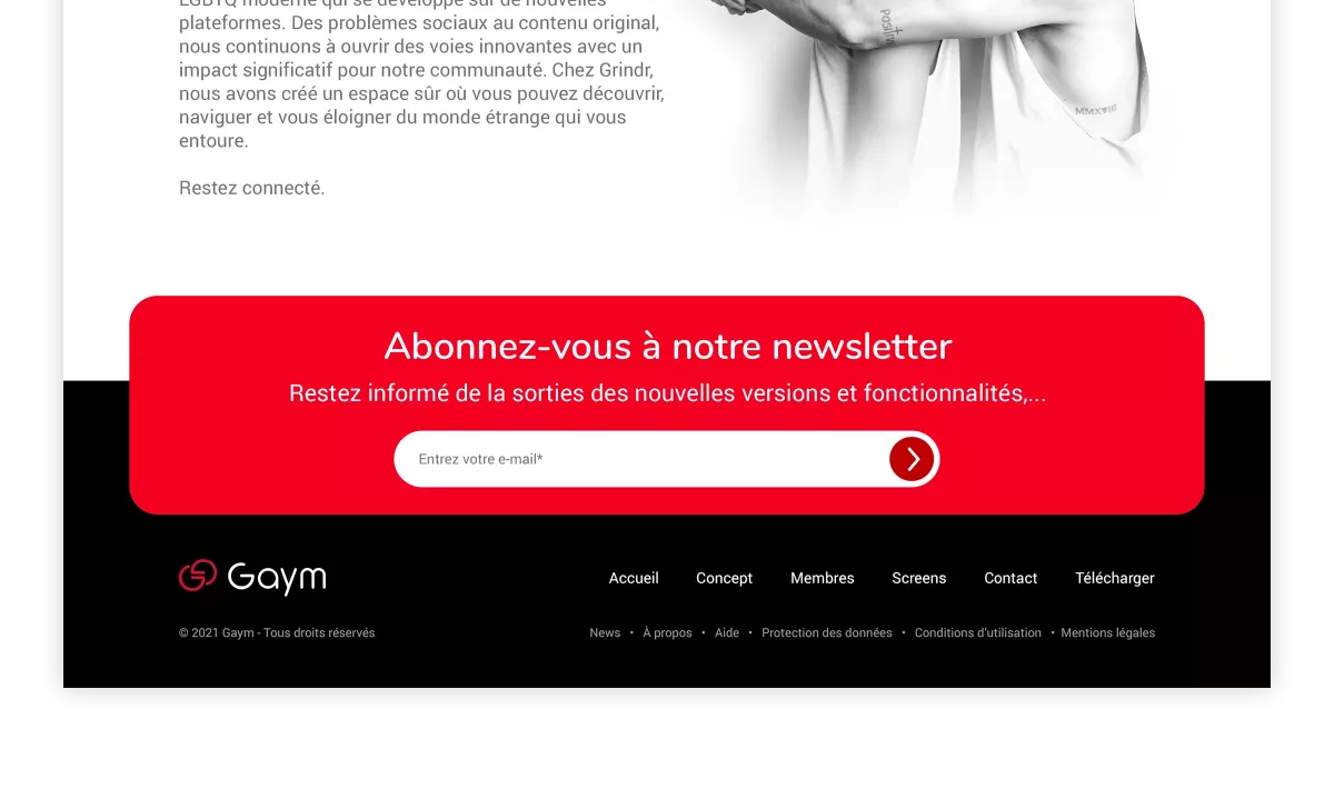 Création d’une page institutionnelle responsive pour application mobile réalisée par un graphiste et webdesigner freelance à Paris en Île-de-France spécialisé en création de sites internet professionnels