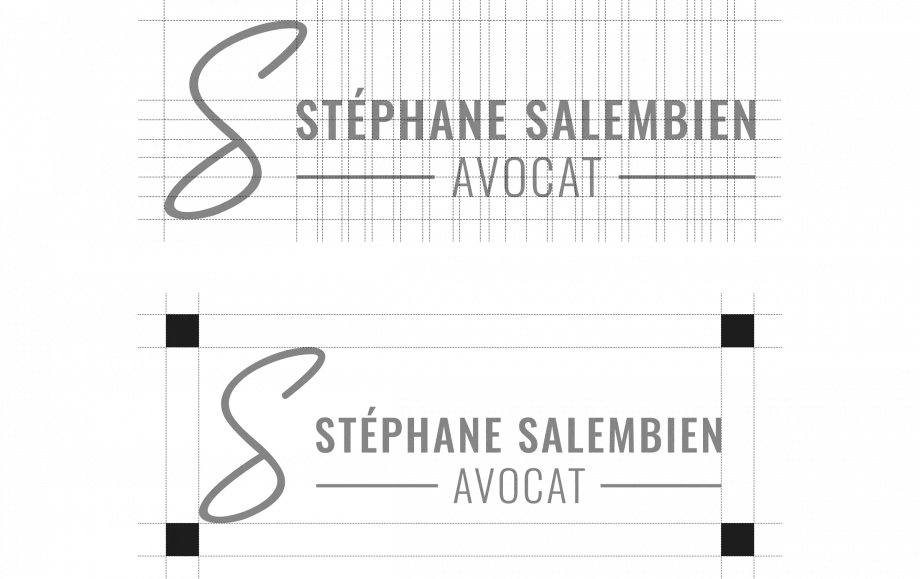 Construction logo avocat grille design identité visuelle avocat Paris graphiste freelance Ile-de-France France