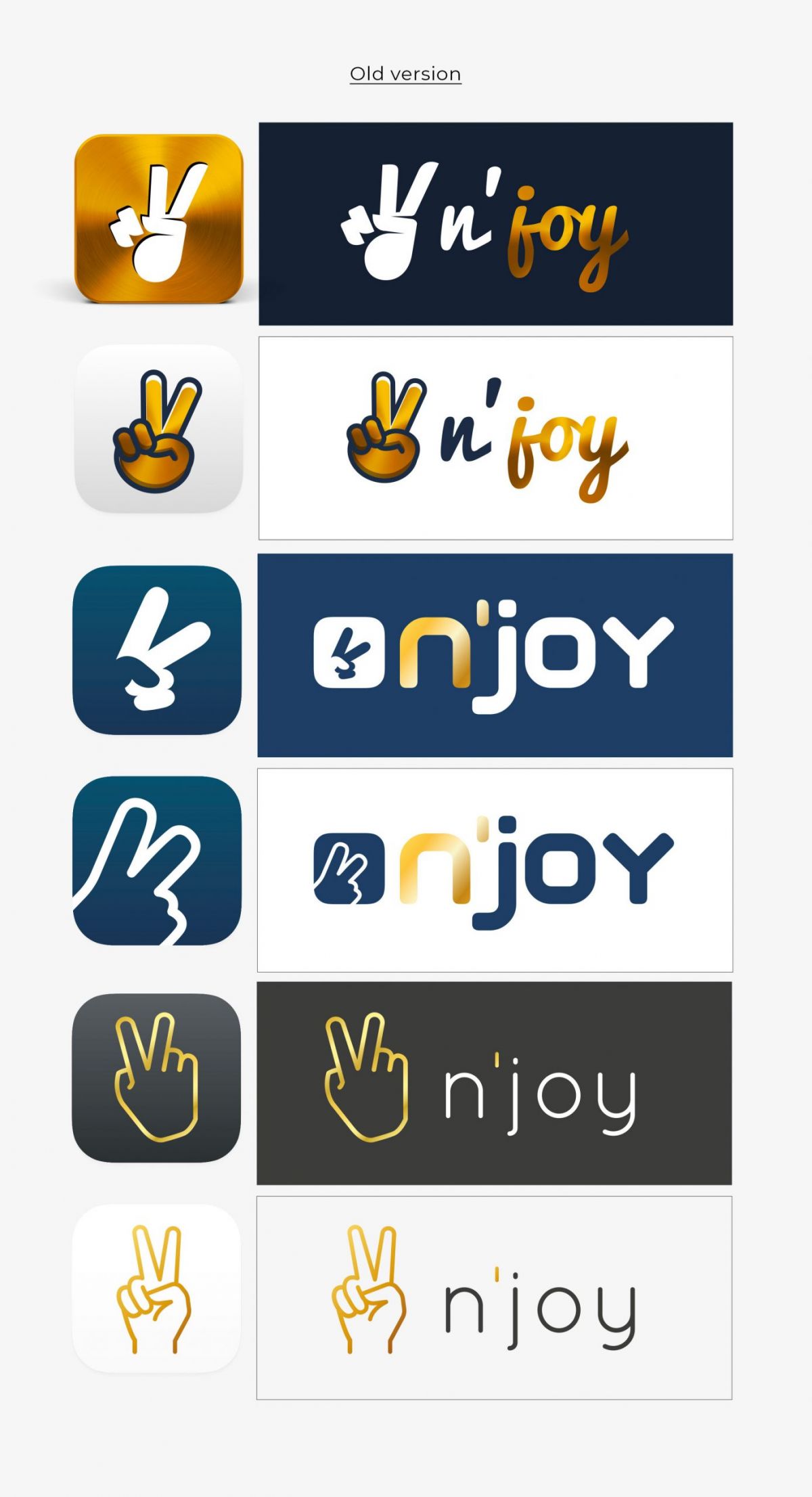 Recherche logo Njoy évolution identité visuelle design branding Paris Île-de-France France