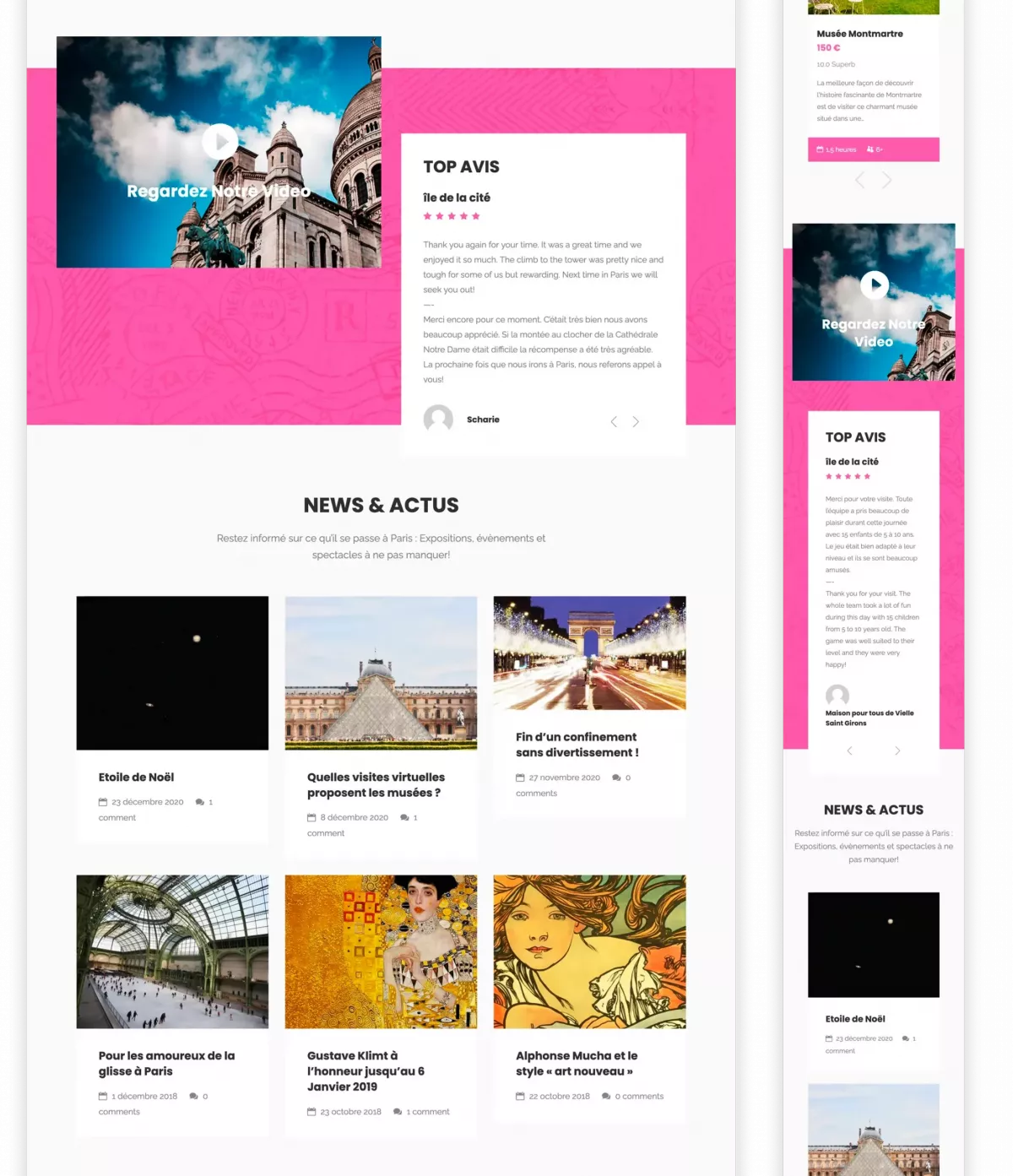 Création pages web SEO tourisme Paris guide visite UX UI design graphiste Paris Ile-de-France France