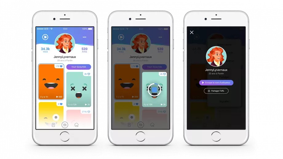 Gestion utilisateurs application mobile UX design Paris Vokal interface liste membres Île-de-France France