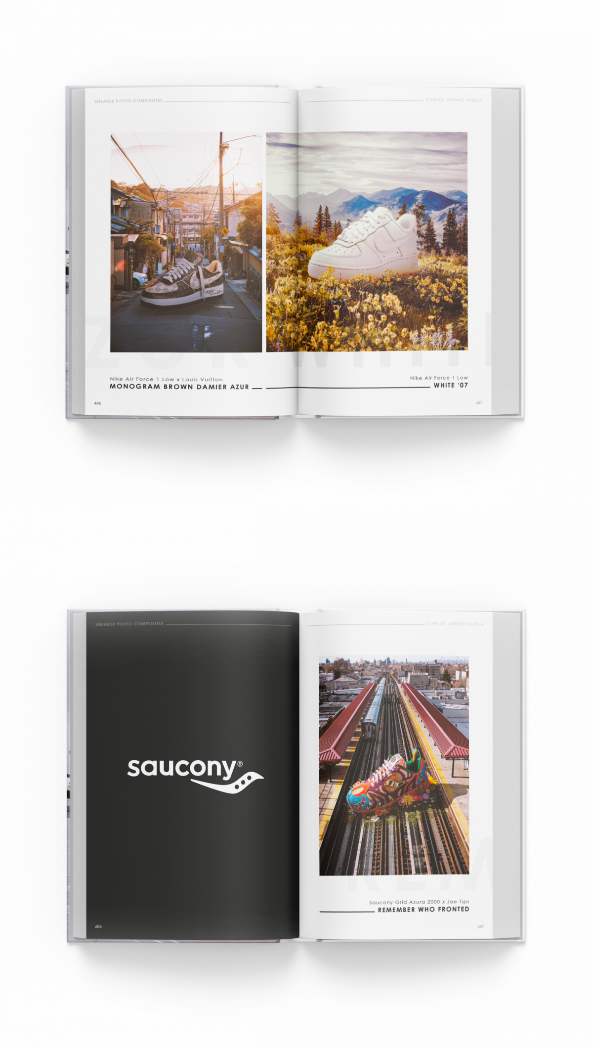 Direction artistique et mise en valeur de photographies dans un livre d'art réalisé par un graphiste professionnel en France