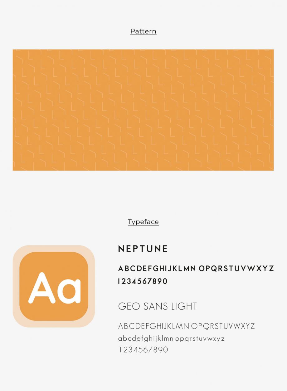 Typographie et pattern identité visuelle immobilier design graphique charte graphique Paris Île-de-France France