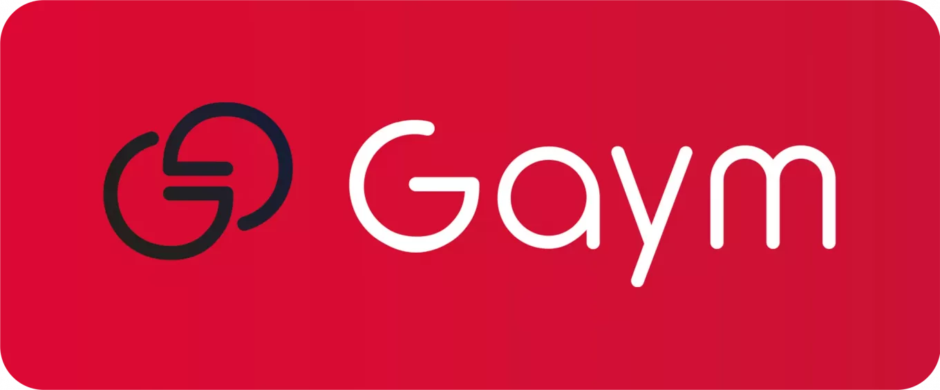 Création du logo moderne de l’application mobile Gaym réalisée par un graphiste freelance à Paris spécialisé en identité visuelle et branding en France
