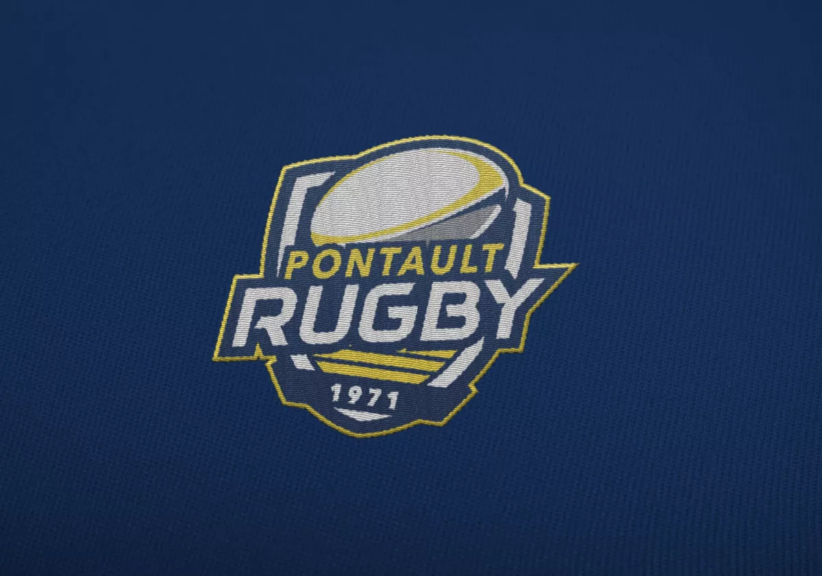 Propositions de logos sportifs avec symboles et emblèmes pour le Rugby Club de Pontault-Combault réalisées par un graphiste freelance en Seine-et-Marne