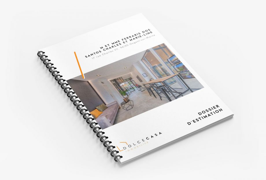 Mise en page dossier immobilier professionnel design éditorial Paris Ile-de-France France