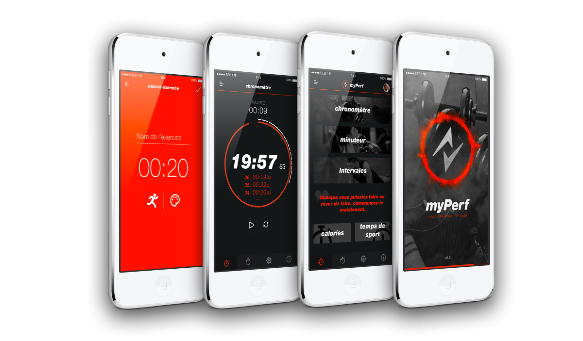 Logo officiel de l'application MyPerf, dédiée à l'entraînement sportif