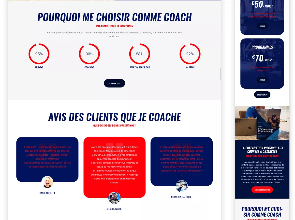 Création site internet SEO coach sportif OCR courses hybrides webdesigner Paris Ile-de-France France