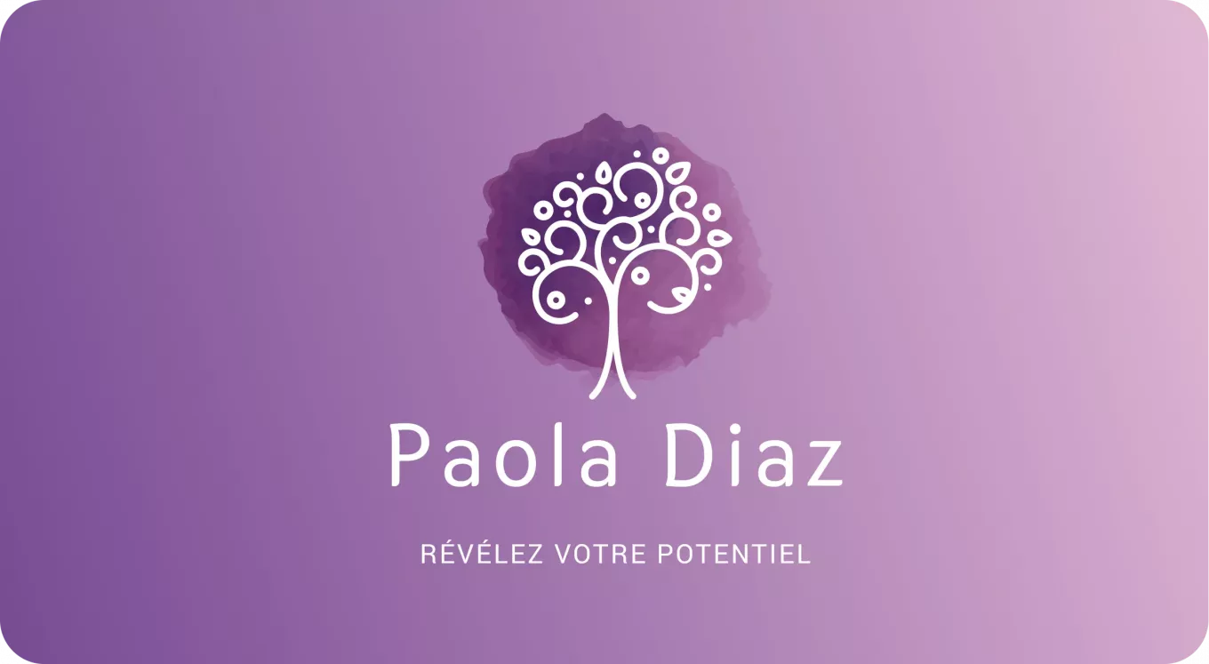 Création logo hypnothérapeute Paola Diaz identité visuelle bien-être graphiste Paris Ile-de-France France