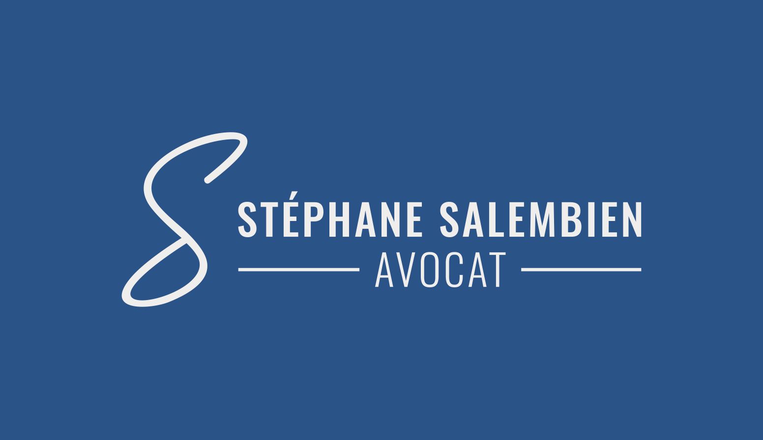 Création logo avocat Stéphane Salembien identité visuelle cabinet avocat Paris graphiste freelance Ile-de-France France