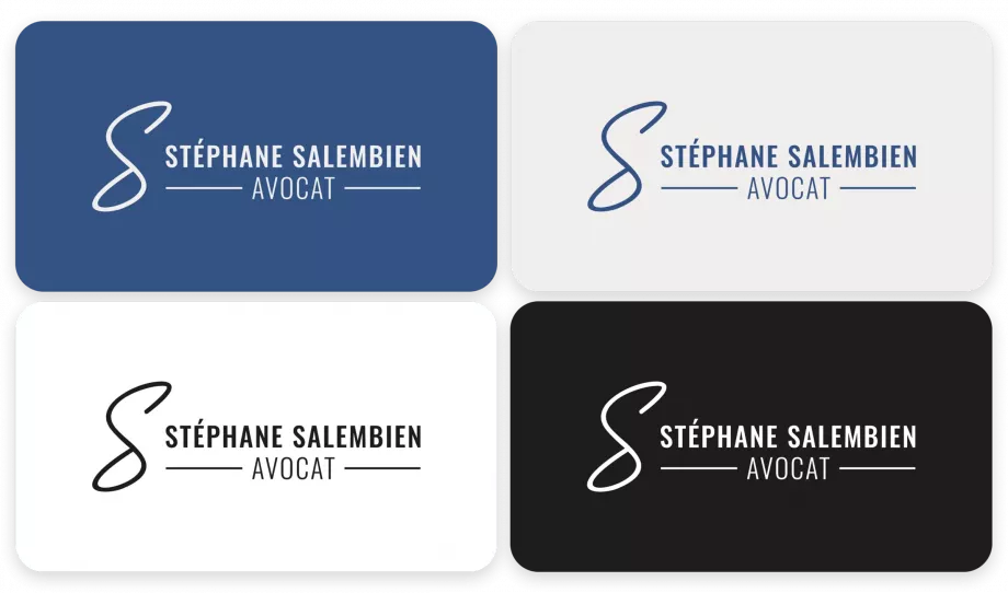 Variantes logo avocat couleurs déclinaisons identité visuelle Paris graphiste freelance Ile-de-France France