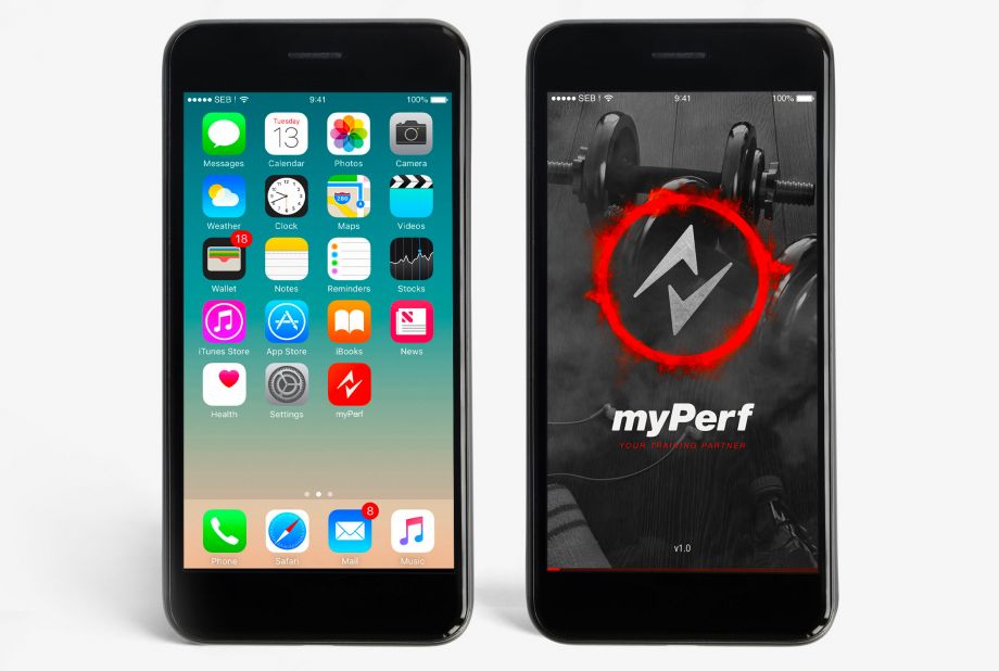 Interface chronomètre application sport UI design mobile fitness Paris Île-de-France France