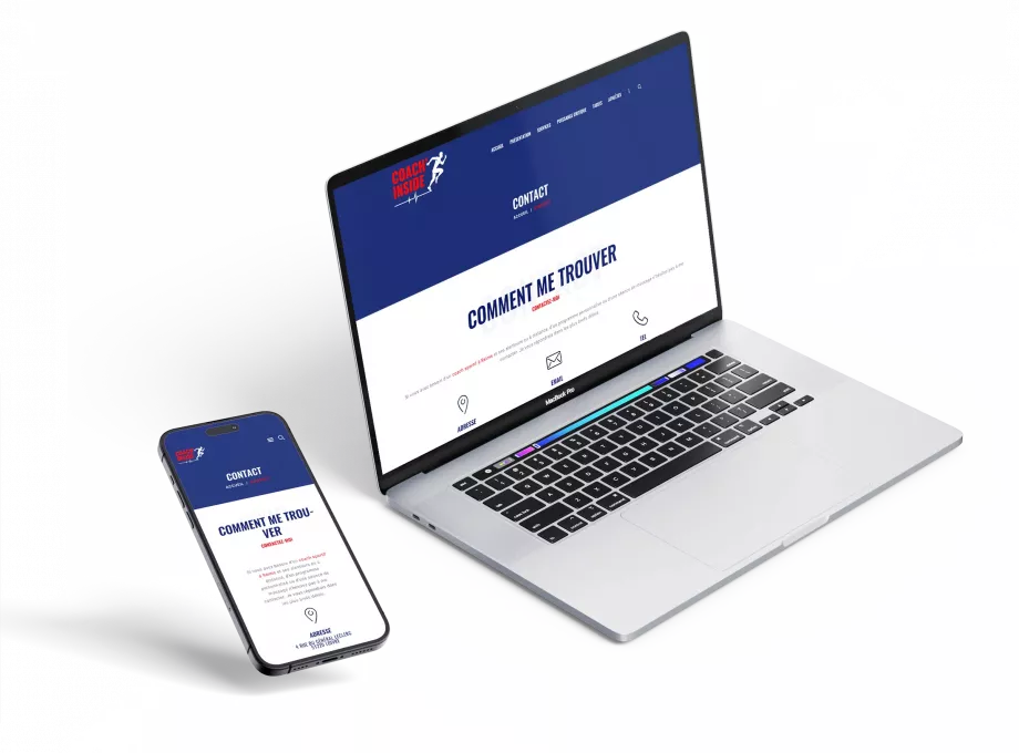 Webdesign responsive coach sportif UX UI design site internet Paris Ile-de-France France