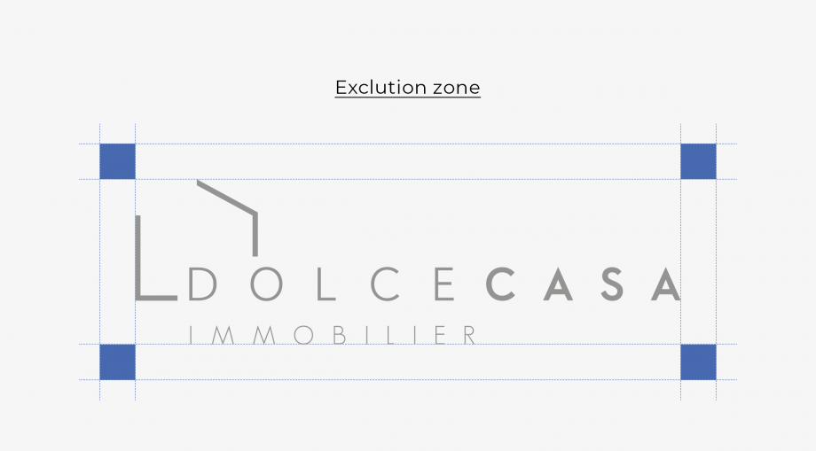 Zone de protection logo immobilier charte graphique règles utilisation logo design Paris Île-de-France France