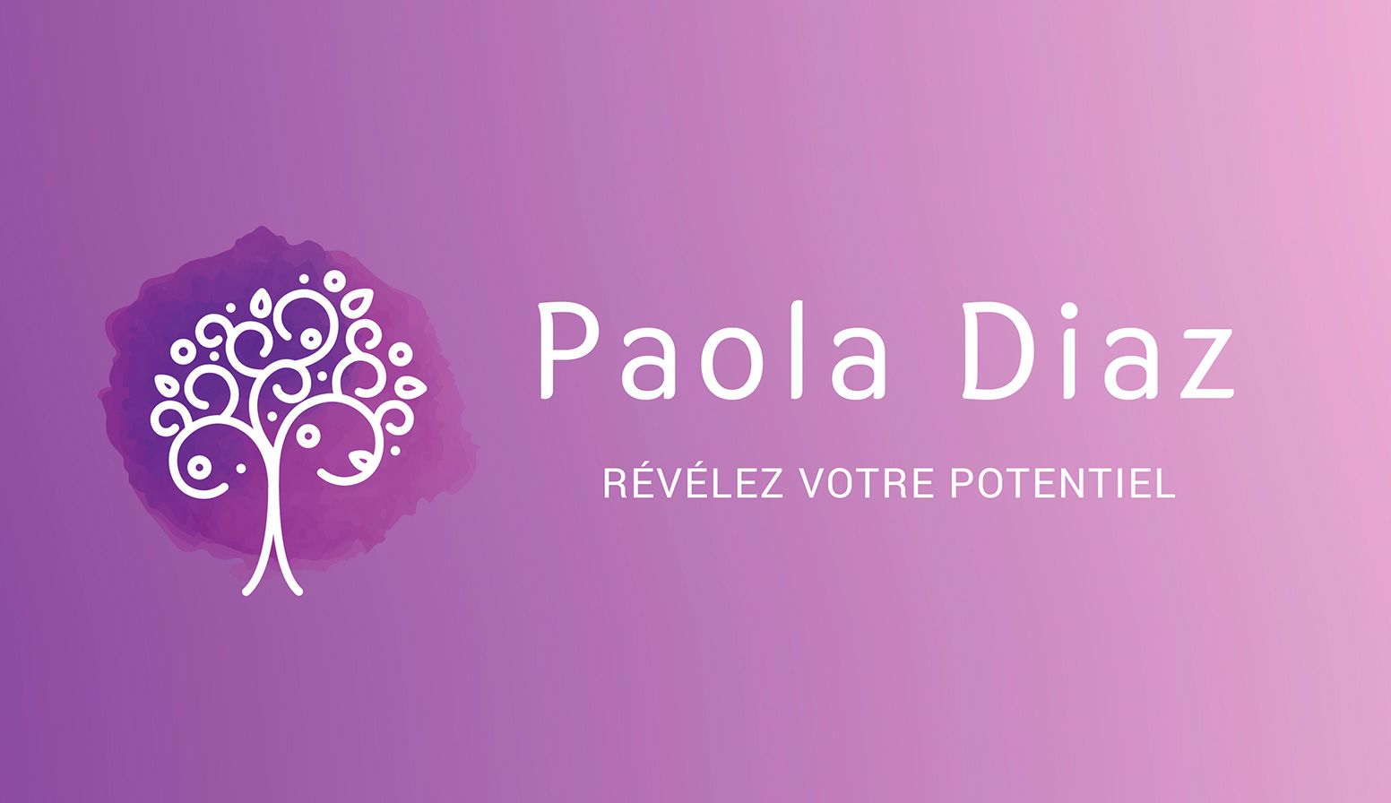 Création logo hypnothérapeute Paola Diaz identité visuelle bien-être graphiste Paris Ile-de-France France