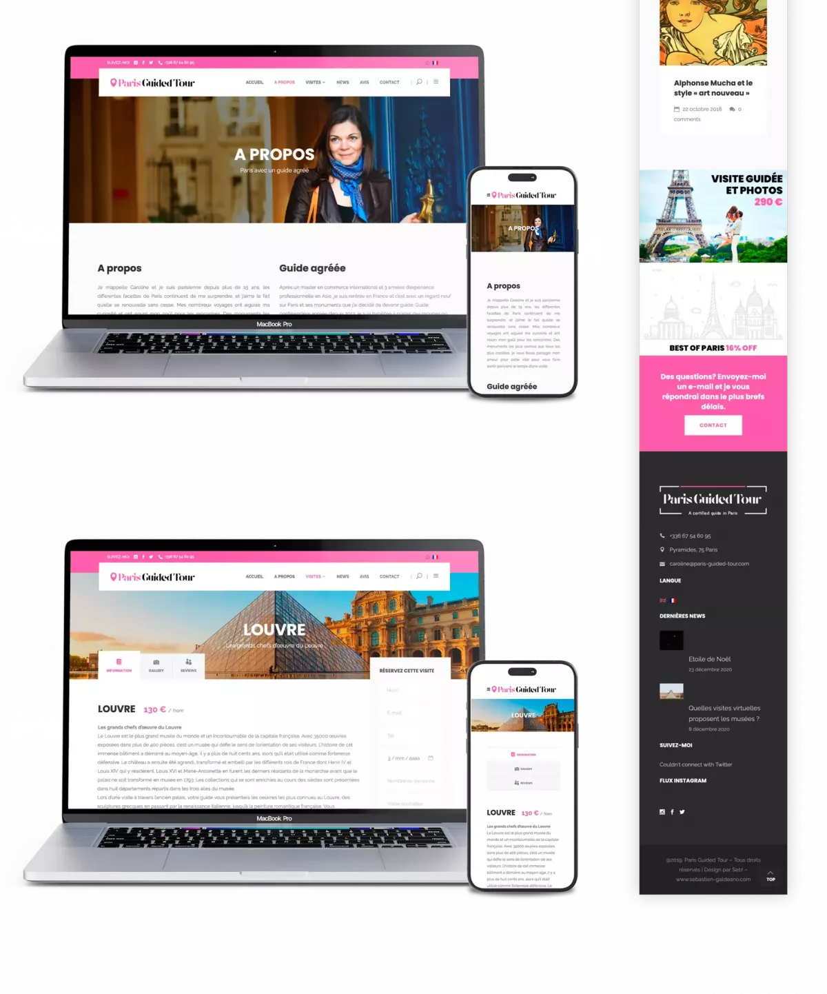 Création pages web SEO tourisme Paris guide visite UX UI design graphiste Paris Ile-de-France France