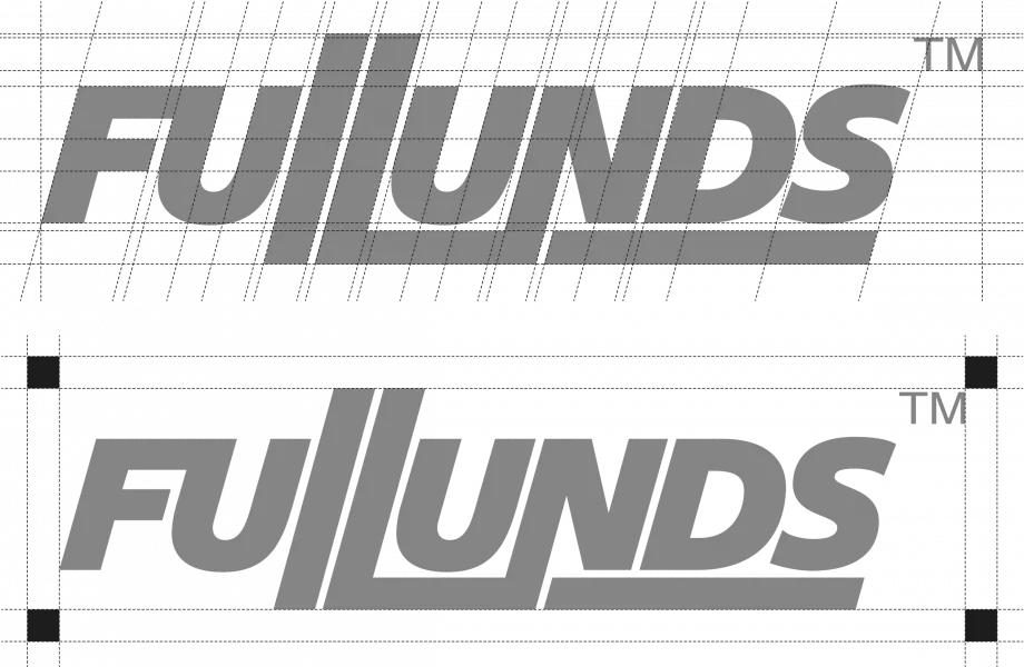 Construction graphique du logo FullUNDS réalisée par un designer graphique freelance basé à Paris spécialisé en branding et identité visuelle en France.