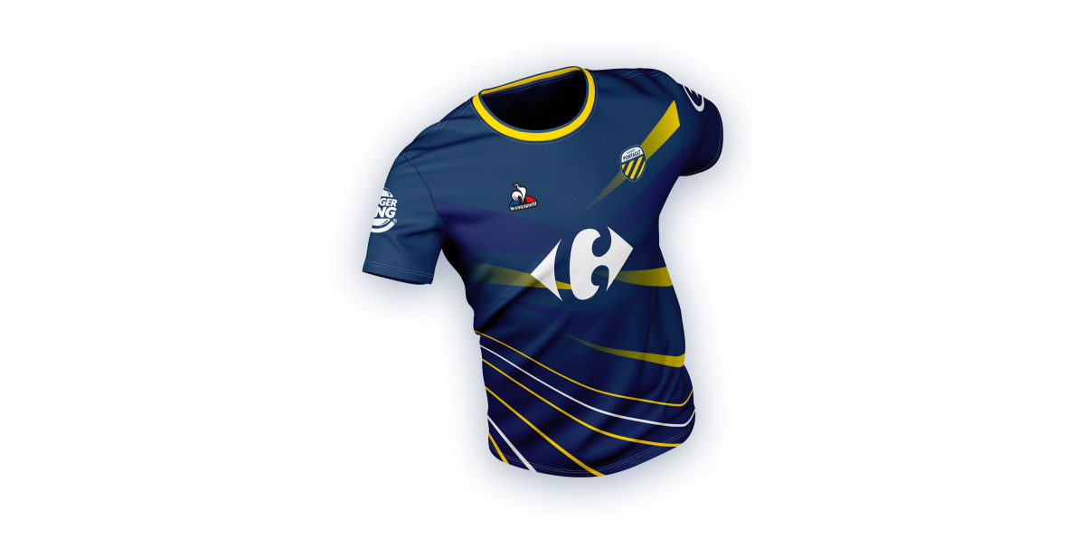 Comparaison entre l’ancien logo et une proposition de refonte du Rugby Club de Pontault-Combault réalisée par un graphiste spécialisé en création d’identité visuelle sportive en Île-de-France