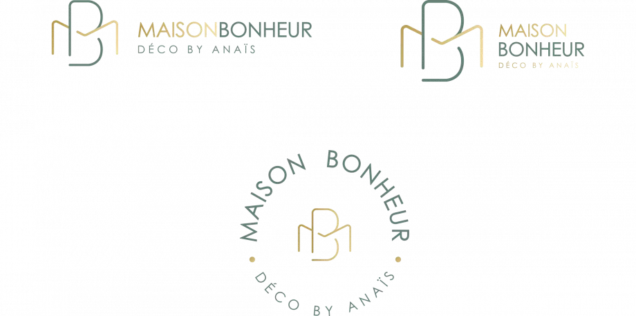 Création logo décoratrice intérieur Maison Bonheur Déco Anaïs identité visuelle Paris graphiste freelance Ile-de-France France