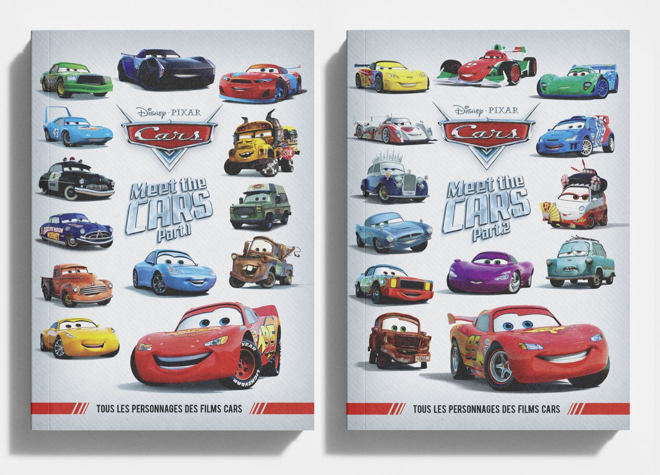 Couverture livre Cars Disney Pixar design éditorial mise en page personnages création graphique Paris Île-de-France France
