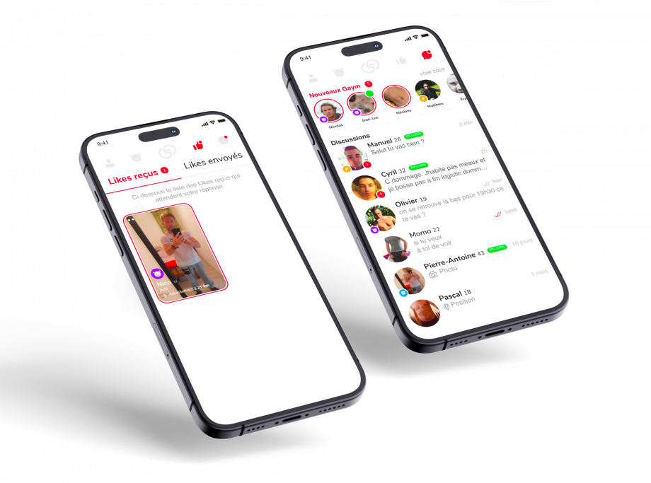 Design d’interface de messagerie mobile pour application de rencontre conçu par un UX designer freelance à Paris en Île-de-France