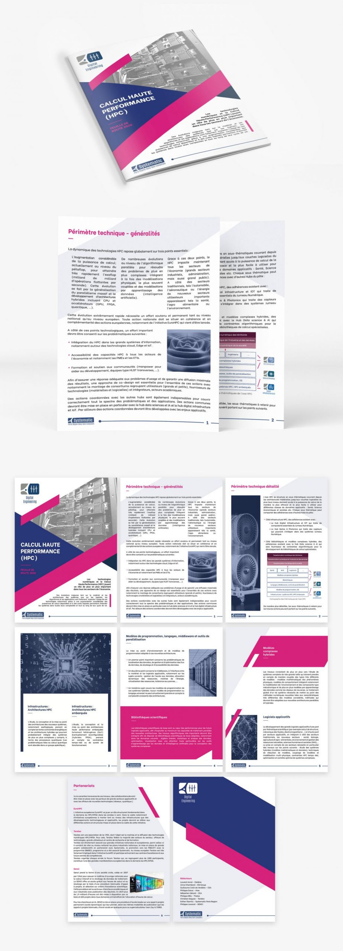 Magazine calcul haute performance HPC design éditorial rapport Systematic Paris graphiste freelance Ile-de-France France