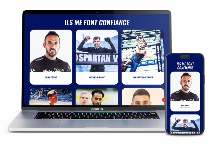 Création site web coach OCR Spartan Race Hyrox design sportif Paris Ile-de-France France