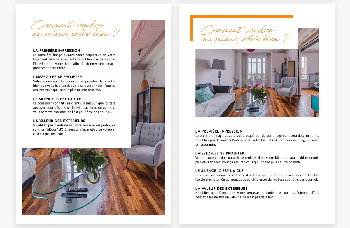 Template dossier estimation agence immobilière design graphique Paris Ile-de-France France