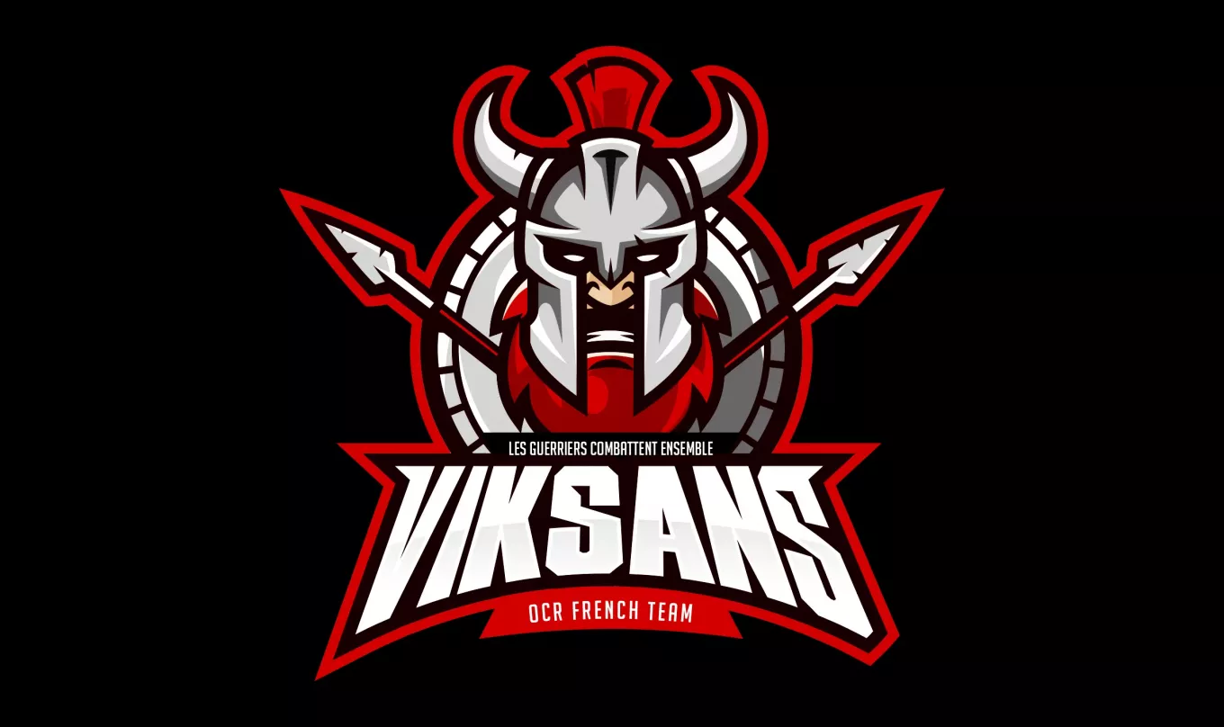 Création logo sportif Viksans OCR design guerrier viking spartiate graphiste Paris identité visuelle sport France