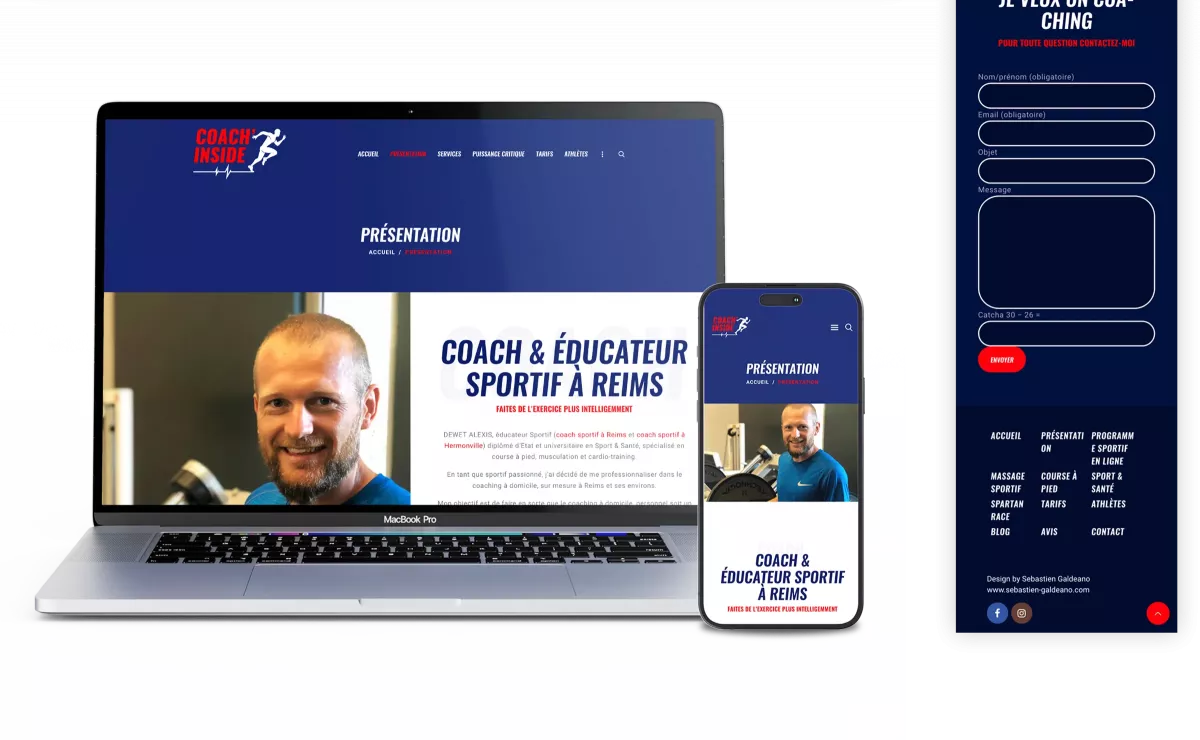 Création site internet SEO coach sportif OCR courses hybrides webdesigner Paris Ile-de-France France