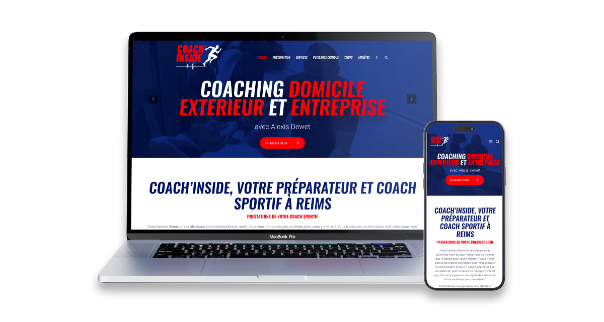 Création site internet coach sportif responsive design web OCR Hyrox Paris Ile-de-France France