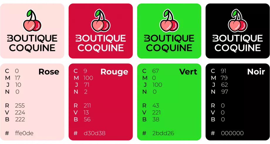 Création d'une charte graphique professionnelle réalisée par un graphiste freelance à Paris pour une identité de marque et un site e-commerce
