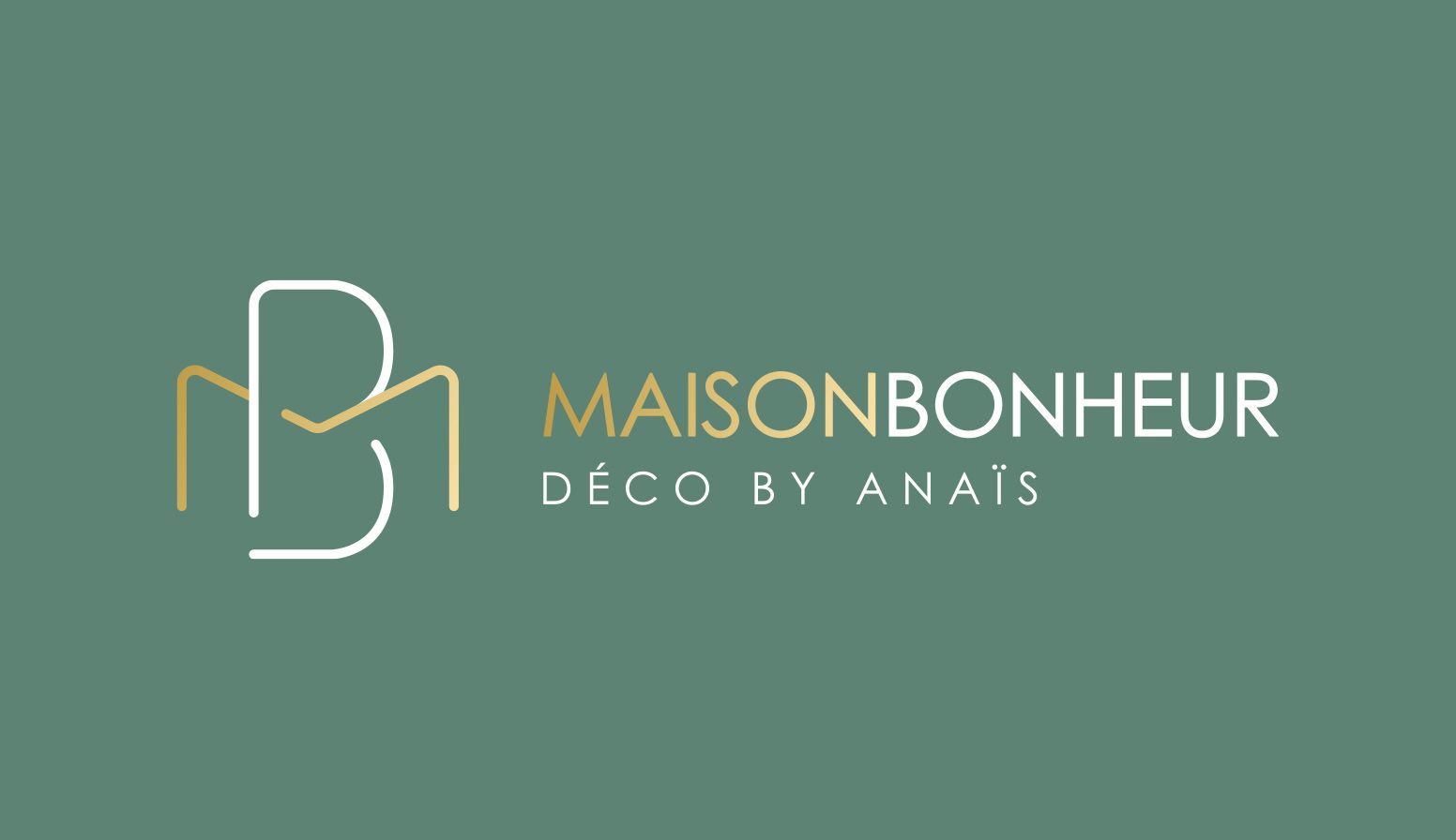Création logo décoratrice intérieur Maison Bonheur Déco Anaïs identité visuelle Paris graphiste freelance Ile-de-France France