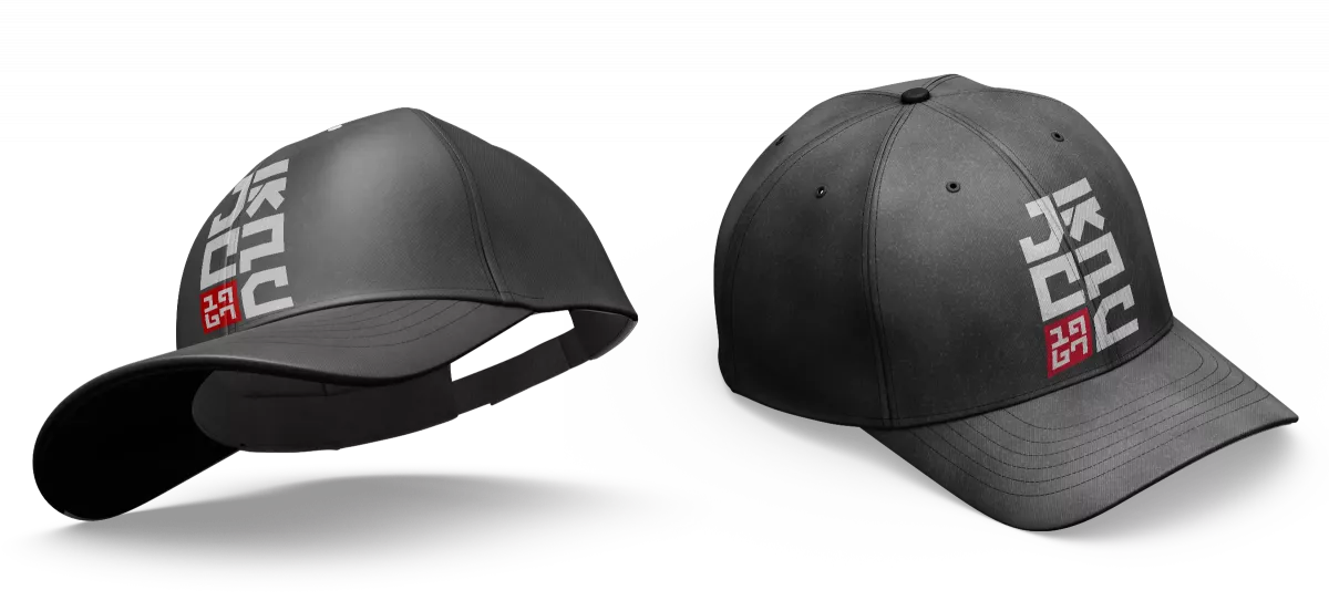 Casquette personnalisée avec logo JCPC réalisée par un designer graphique en Île-de-France pour un club de judo et d’arts martiaux