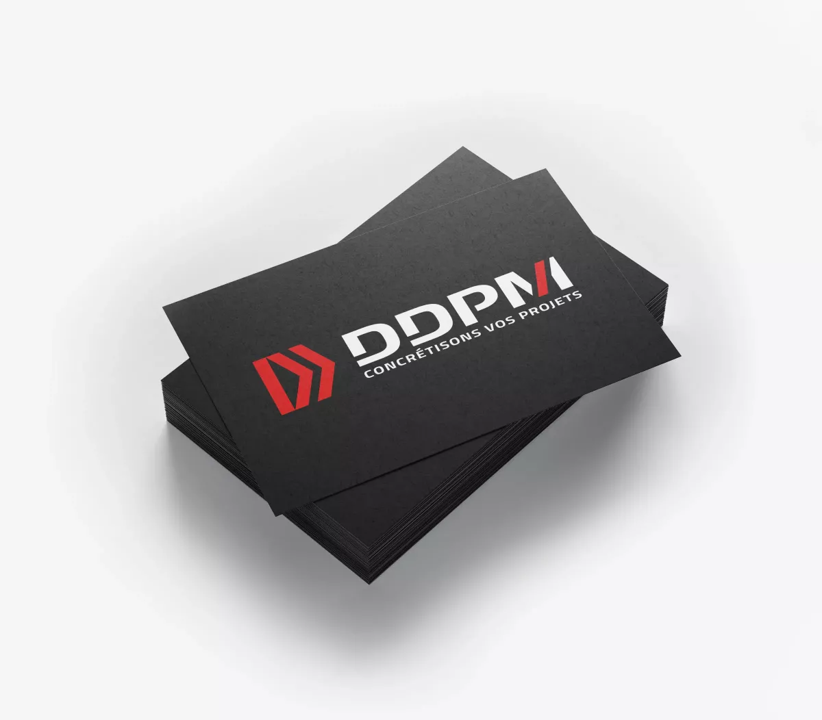 Création de cartes de visite professionnelles DDPM par un graphiste freelance en France spécialisé en identité visuelle et branding