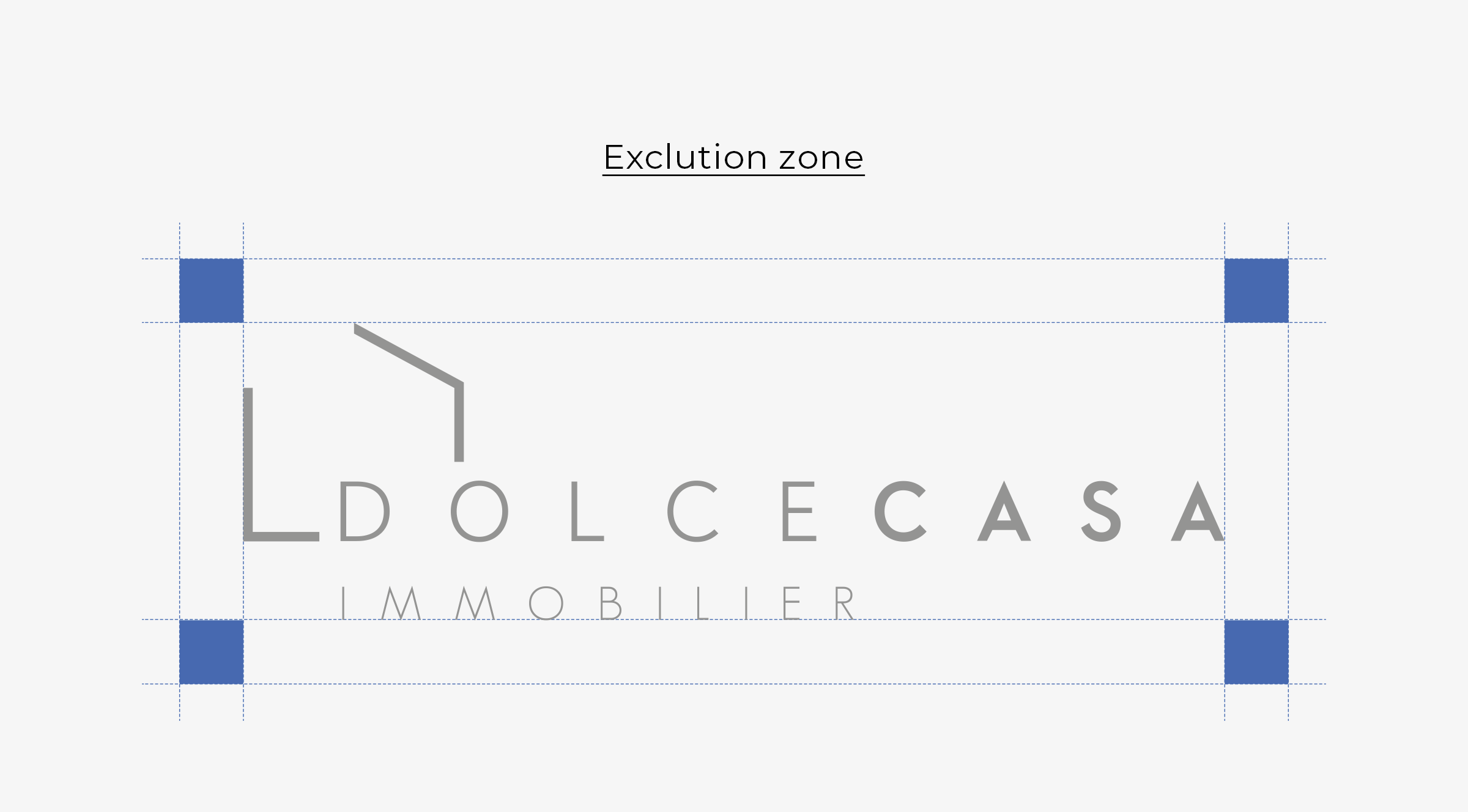 Zone de protection logo immobilier charte graphique règles utilisation logo design Paris Île-de-France France