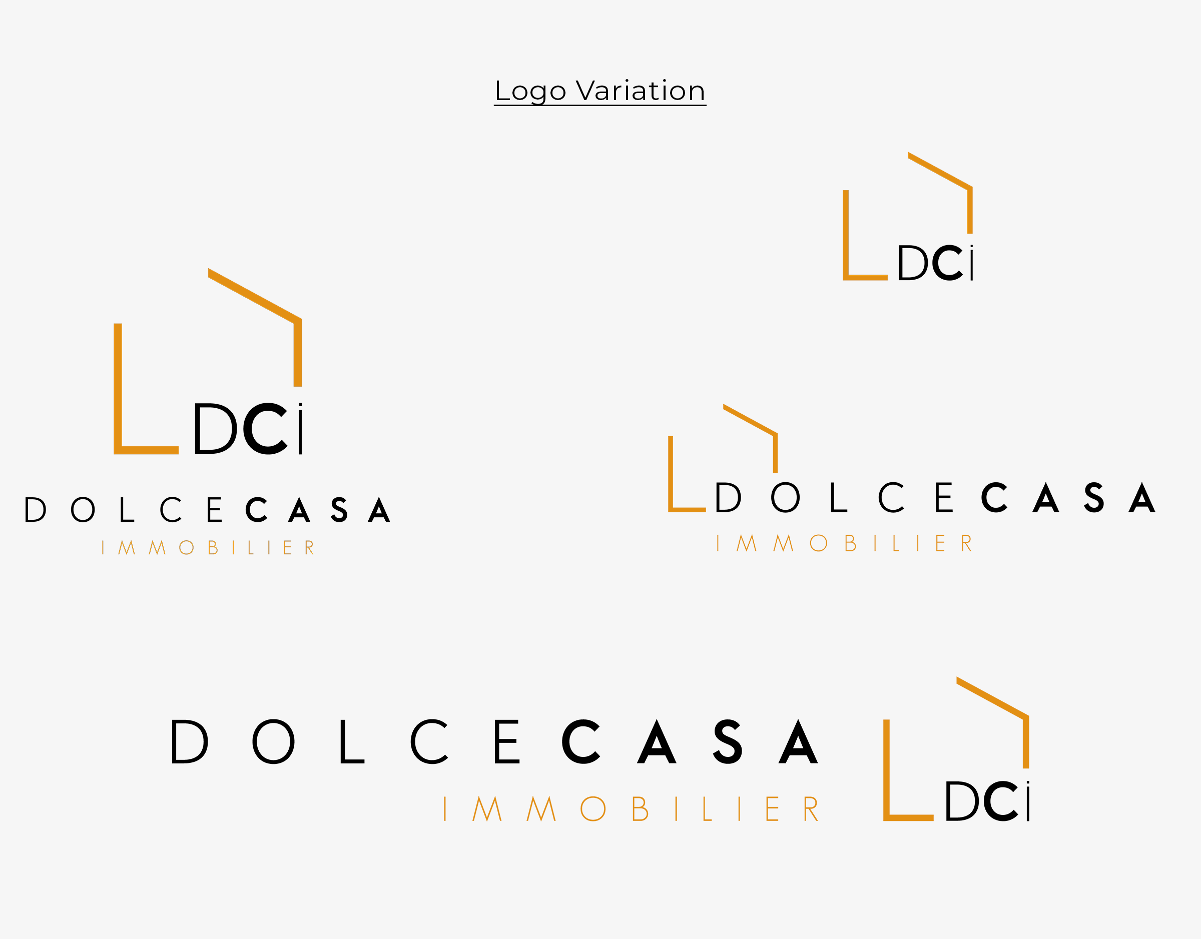 Variations logo agence immobilière déclinaisons identité visuelle design graphique Paris Île-de-France France