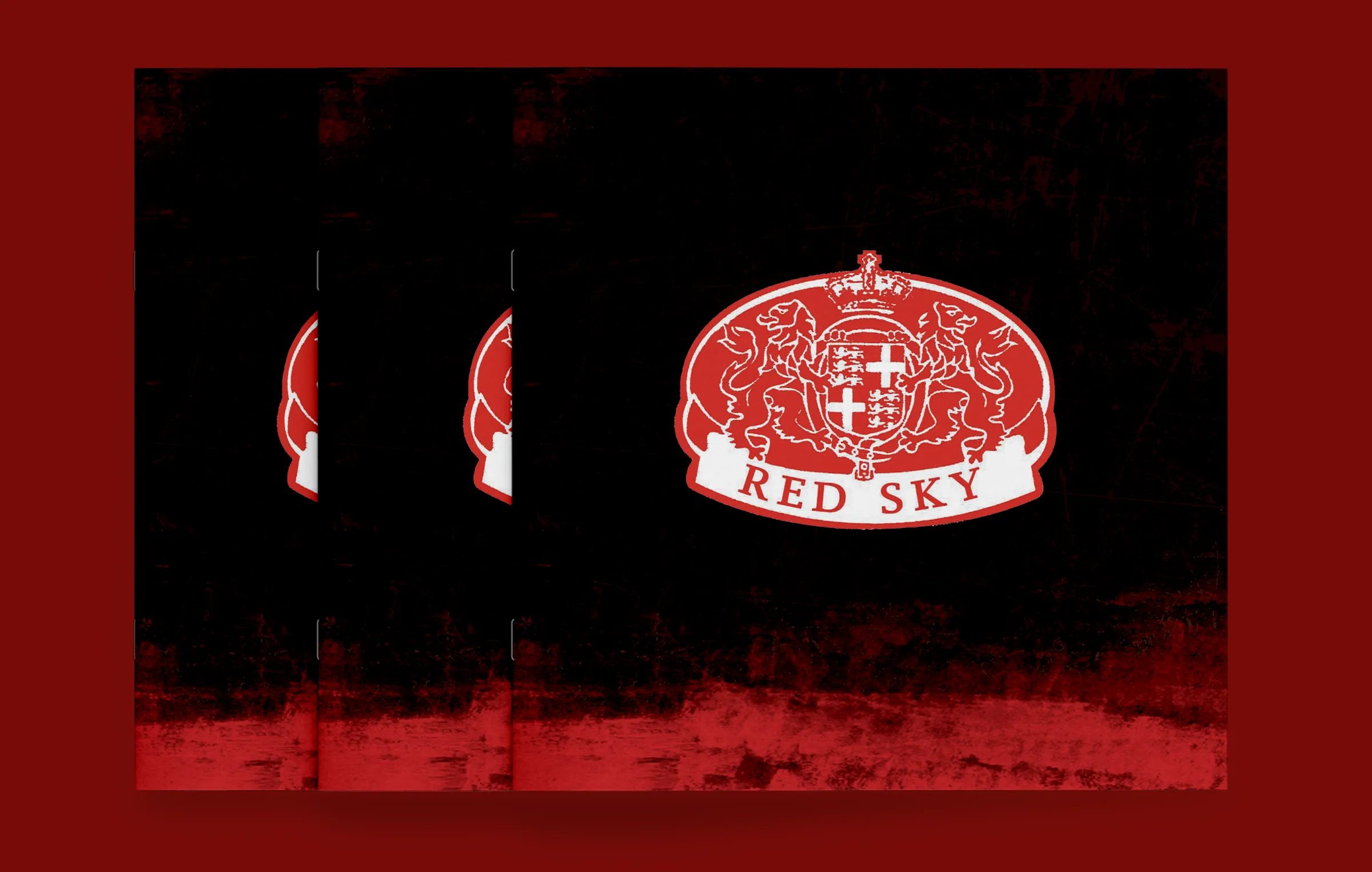 Design carte bar Red Sky Avignon couverture menu graphique noir rouge identité visuelle création graphique France
