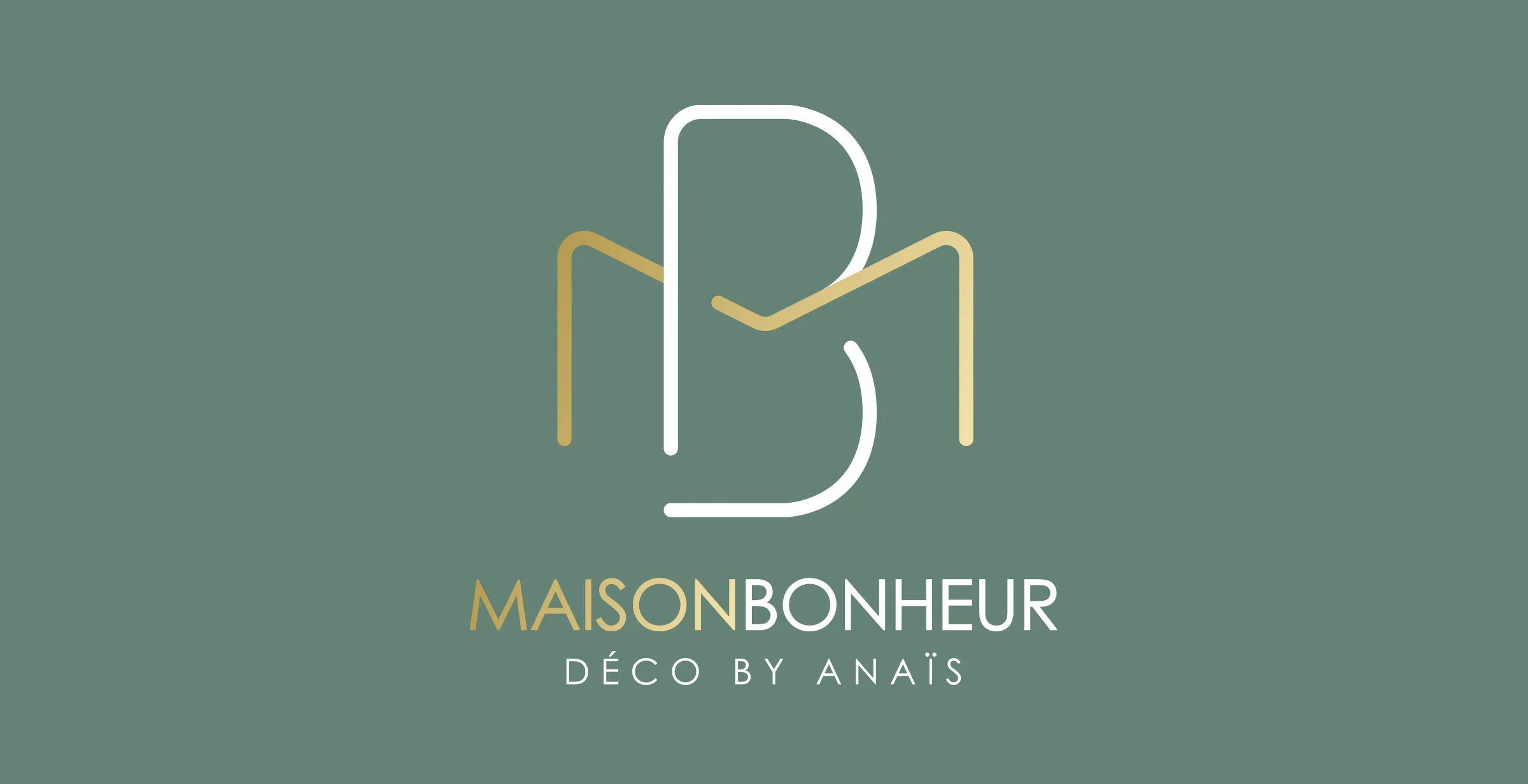 Création logo décoratrice intérieur Maison Bonheur Déco Anaïs identité visuelle Paris graphiste freelance Ile-de-France France