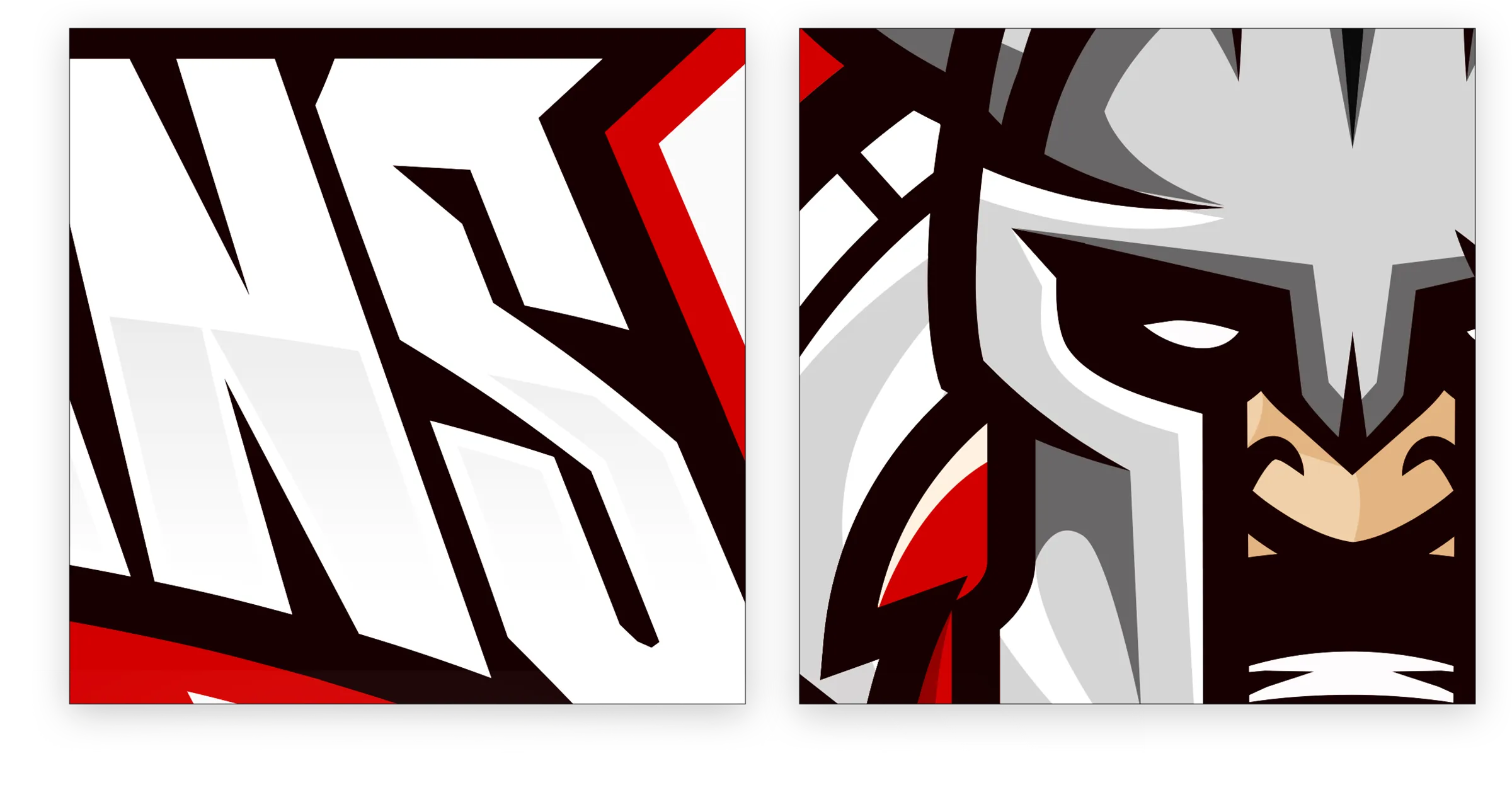 Détail logo illustré sportif Viksans design vectoriel précision graphiste freelance Paris création logo France