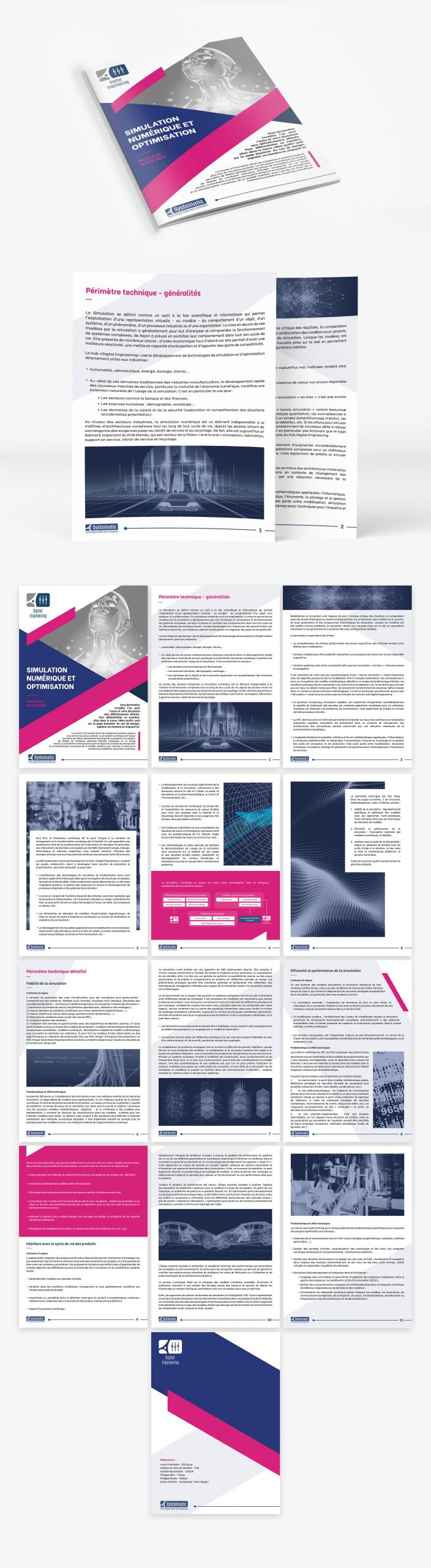 Mise en page magazine technique simulation numérique design éditorial Paris graphiste freelance Ile-de-France France