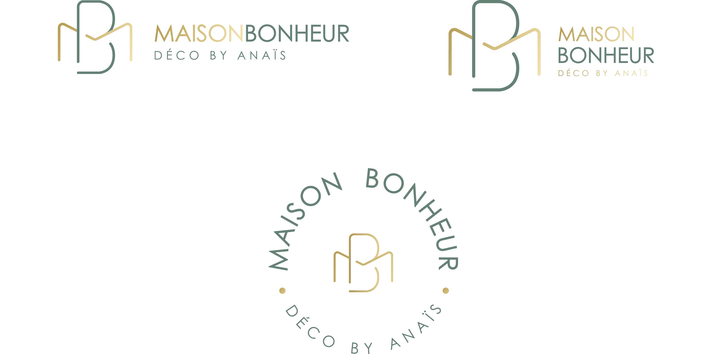 Création logo décoratrice intérieur Maison Bonheur Déco Anaïs identité visuelle Paris graphiste freelance Ile-de-France France
