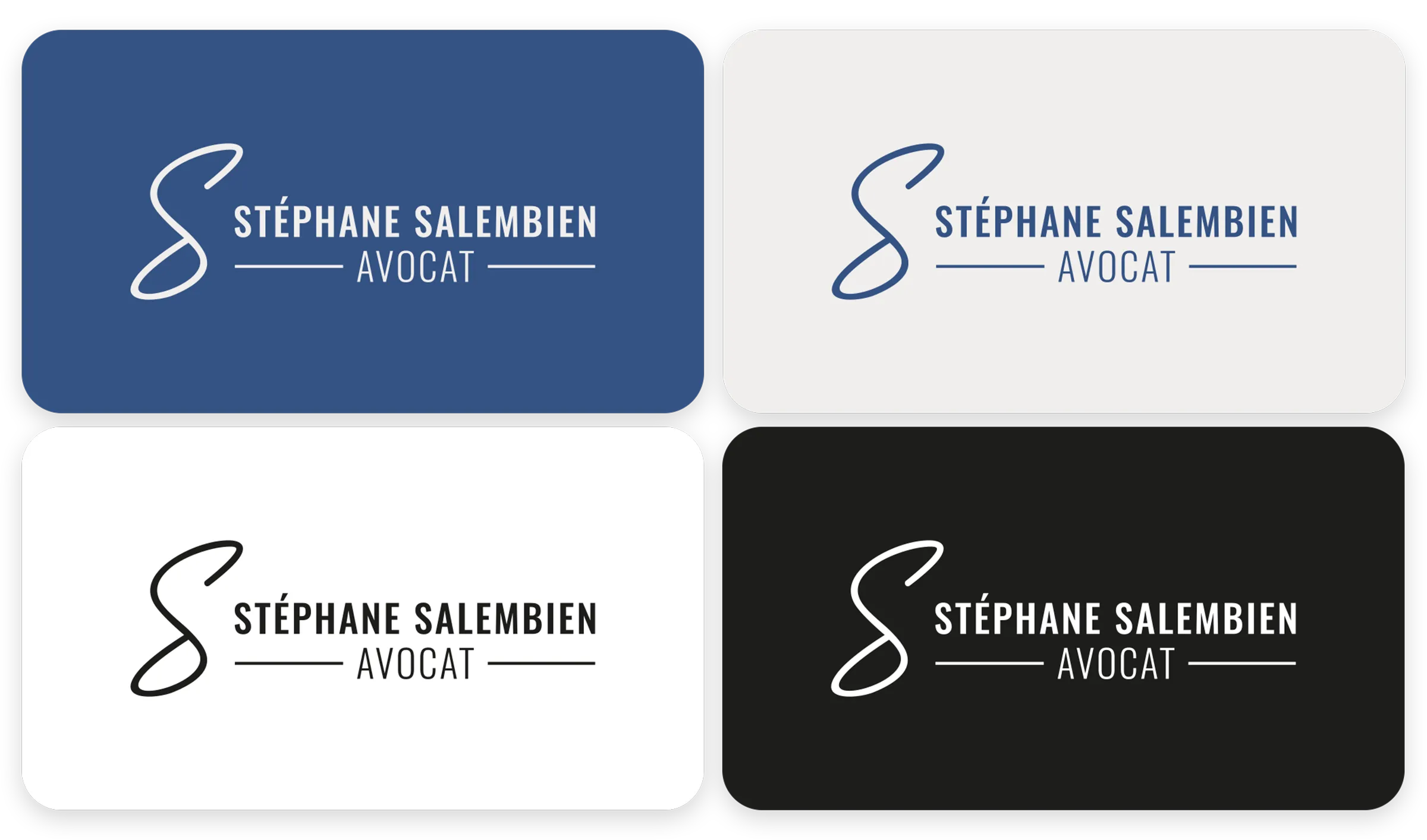 Variantes logo avocat couleurs déclinaisons identité visuelle Paris graphiste freelance Ile-de-France France