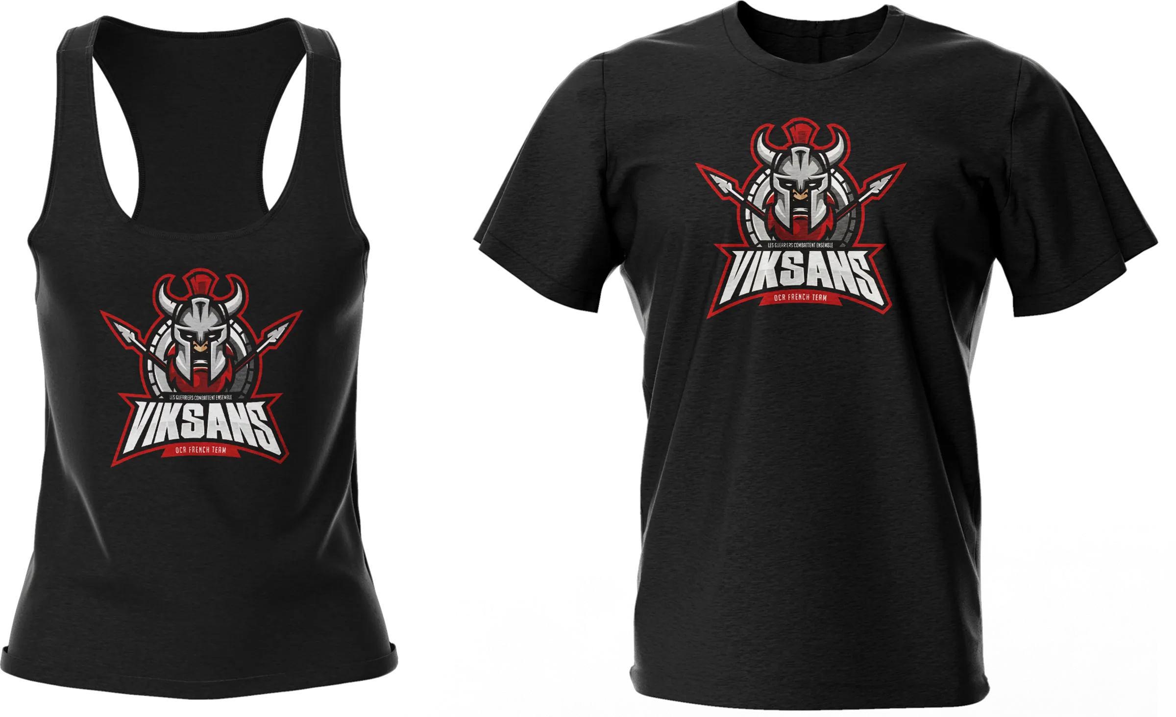 Logo Viksans textile noir design sport OCR identité visuelle graphiste Paris France création logo sportif