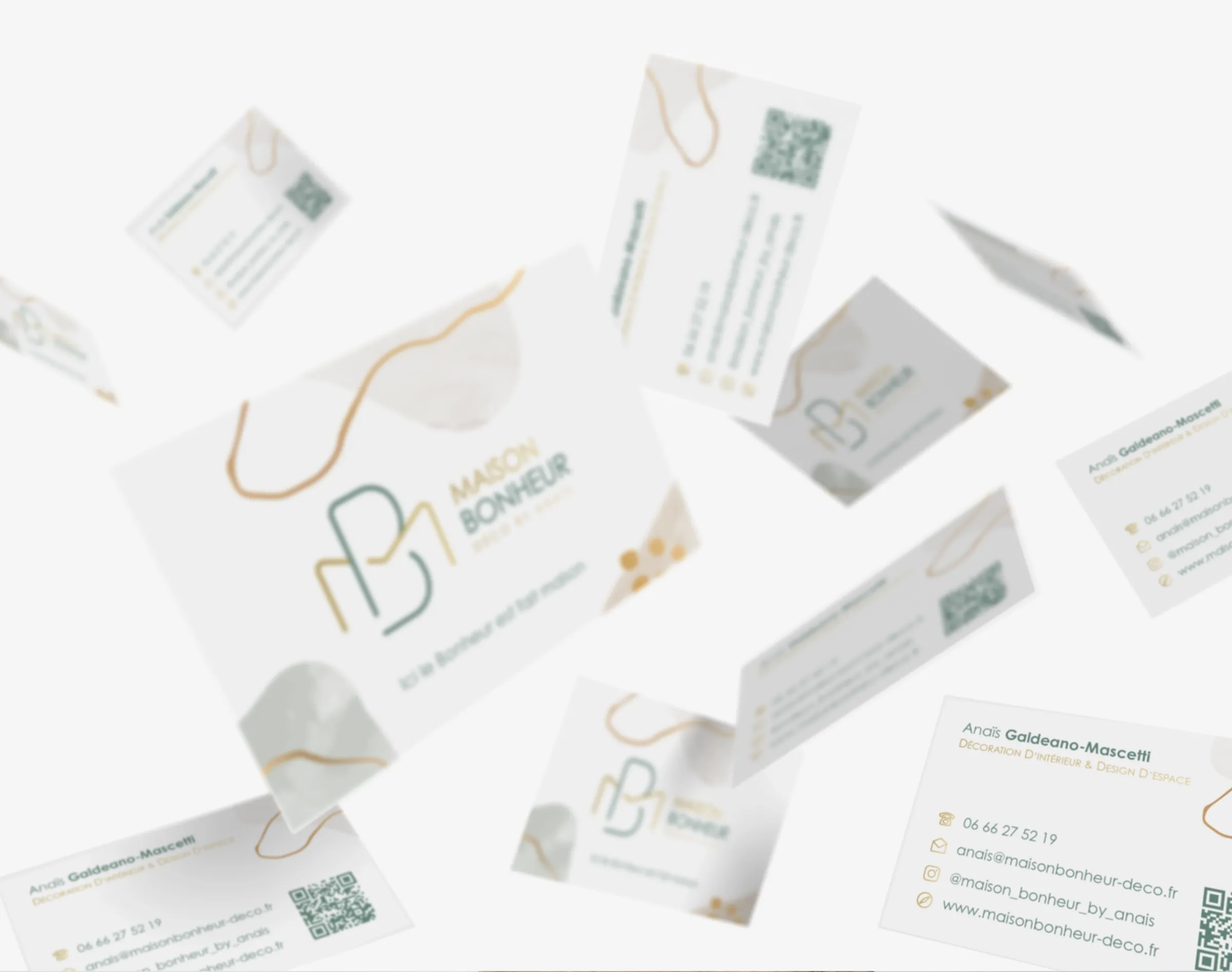 Logo décoratrice intérieur sur tote bag Maison Bonheur Anaïs Paris graphiste freelance Ile-de-France France