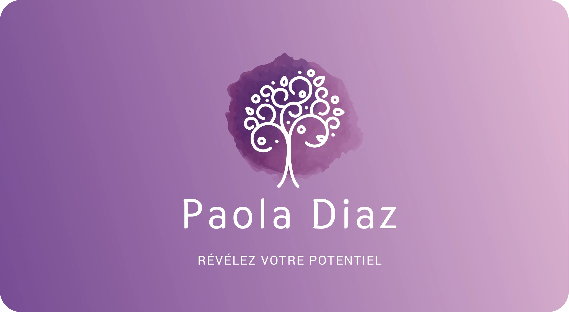 Création logo hypnothérapeute Paola Diaz identité visuelle bien-être graphiste Paris Ile-de-France France
