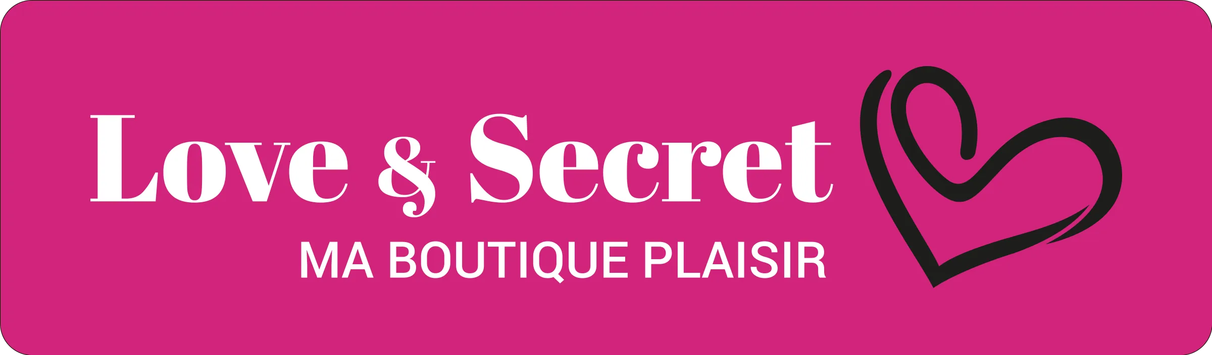 Création du logo Love & Secret réalisée par un graphiste freelance à Paris spécialisé en identité visuelle et branding pour boutique et commerce en France