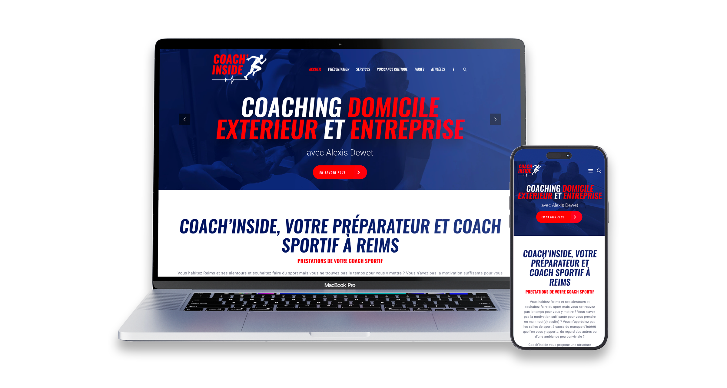 Création site internet coach sportif responsive design web OCR Hyrox Paris Ile-de-France France