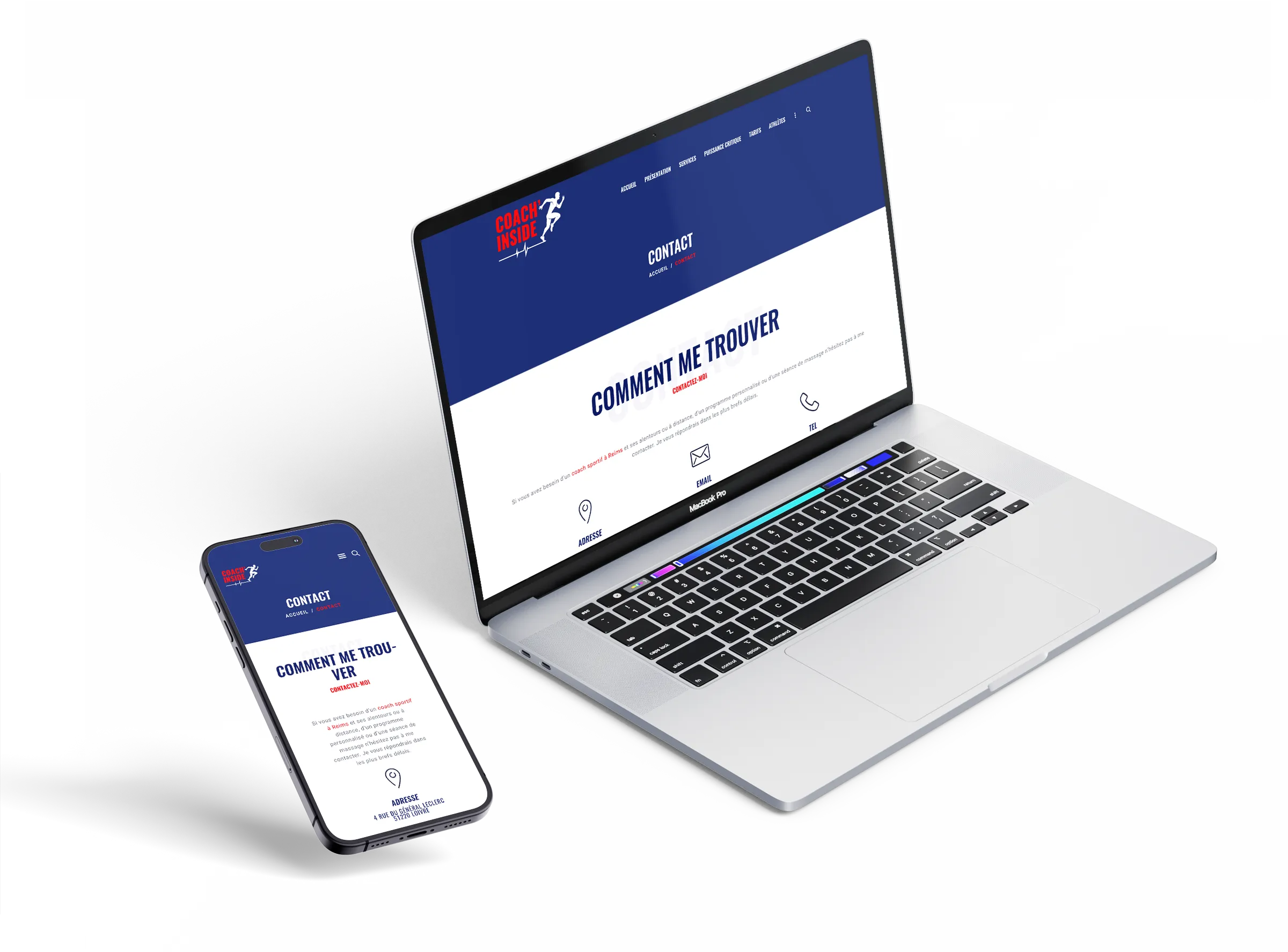 Webdesign responsive coach sportif UX UI design site internet Paris Ile-de-France France