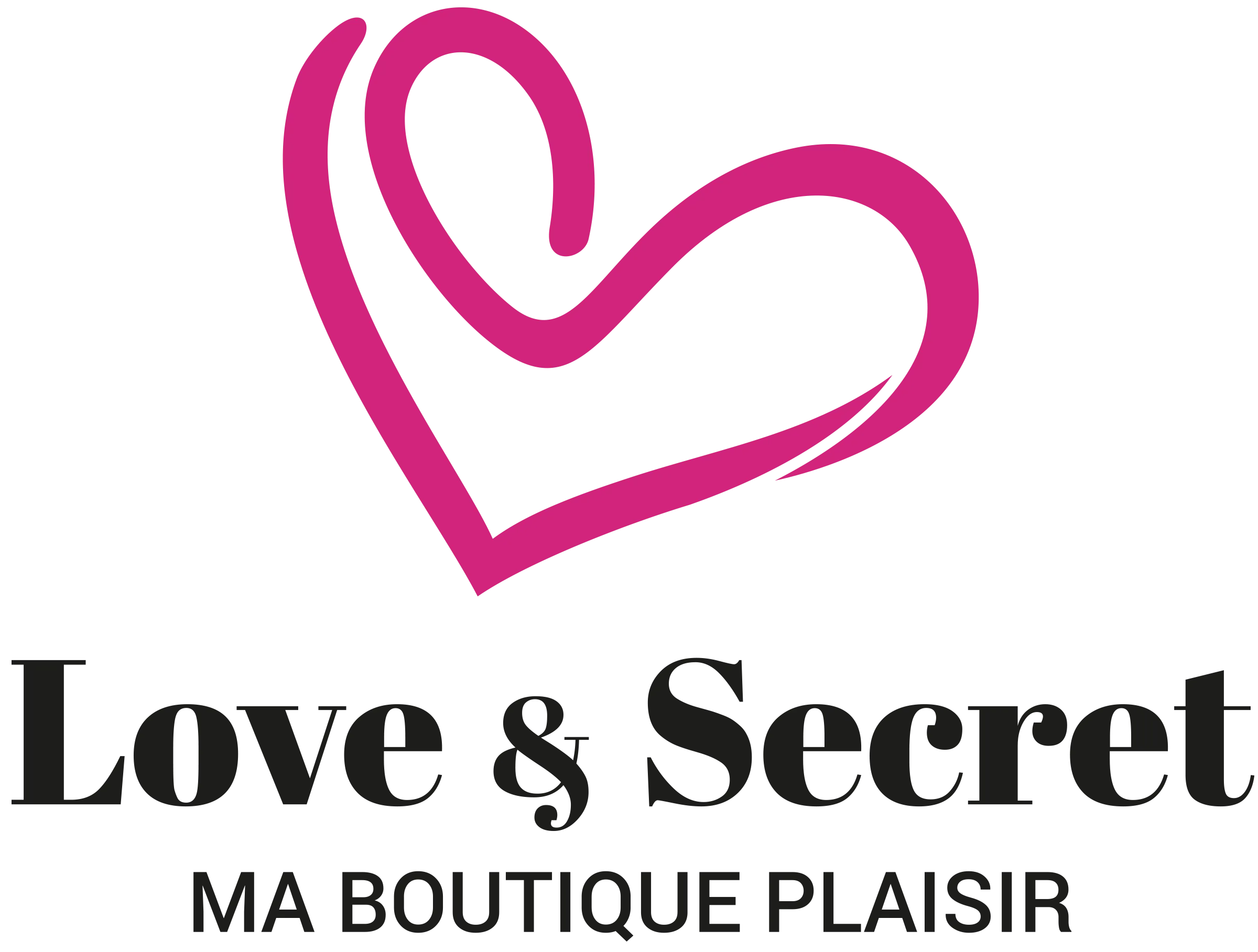 Création du logo Love & Secret réalisée par un graphiste freelance à Paris spécialisé en identité visuelle et branding pour boutique et commerce en France